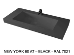 Plan vasque Design, fabrication sur mesure, Largeur 70 à 200 cm x Profondeur 40 à 60 cm, résine minérale ACRYSTONE® SOLID-SURFACE Finition lisse blanc mate, Livraison Offerte et Rapide.